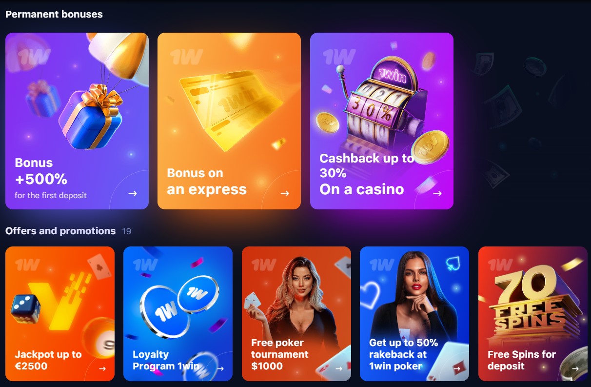 1win kazino bonuslarÄ±